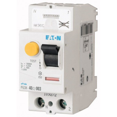 Interrupteur différentiel PFGCM borne à ressort 2P 40A 30mA type A KLO0000109274  Interrupteur différentiel à ressort