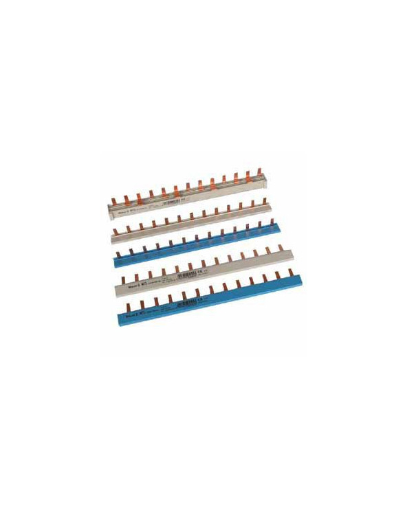 Rail de phase,1Ph,10qmm,coudé bleu,Stylet,13 modules KLO0000264919  Tableau électrique