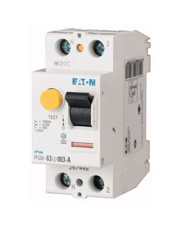 Interrupteur différentiel PFGM, 2P, 63A 30mA type A KLO0000267448  Bloc différentiel