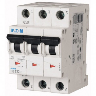 Disjoncteur modulaire 16A 3P 15kA Courbe C KLO0000278873  Disjoncteur et bloc Eaton