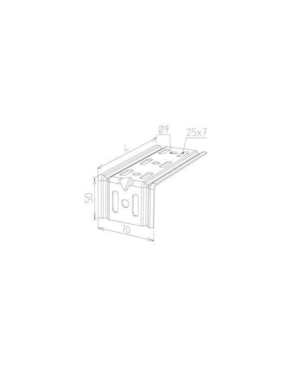 CONSOLE ECO RENF 50x50x70 Z275 MAVMV60120  Chemin de câbles