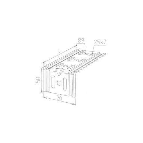 CONSOLE ECO RENF 50x50x70 Z275 MAVMV60120  Chemin de câbles