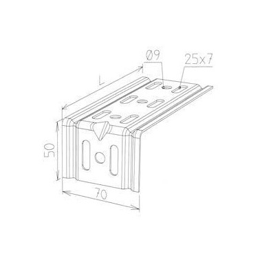 CONSOLE ECO RENF 50x50x70 Z275 MAVMV60120  Chemin de câbles