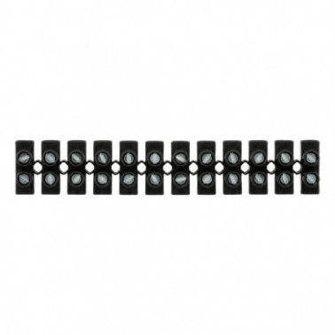 BARRETTE SERRE-FIL NOIRE 2,5MM. REC055611  Fils,câble,conduit et connectique