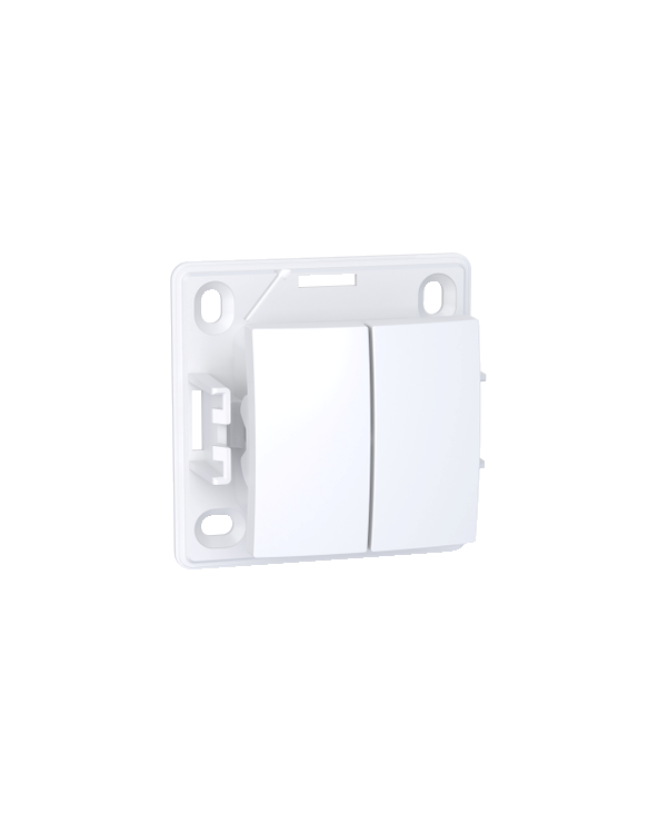 Alréa,Double poussoir O F,blanc polaire SCHALB61083P  Prises et interrupteurs