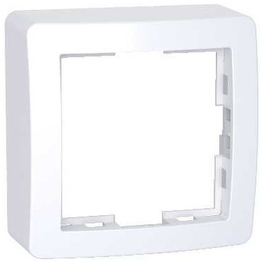 Alréa, Cadre saillie standard simple, 62x62mm, profondeur 31mm, blanc polaire SCHALB61441P  Interrupteur en saillie Schneider...