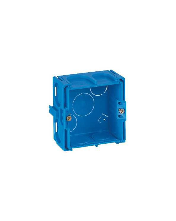 Modulo - boîte carrée - 1 poste - P50mm - entrées 2xØ20 + 2x25 + 4xØ20/25mm SCHALB71302  Boîte d'encastrement à sceller