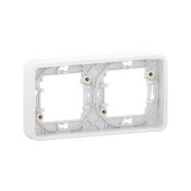 Mureva Styl - Cadre 2 postes horizontal - encastré - IP55 - IK08 - blanc SCHMUR39101  Prises et interrupteurs