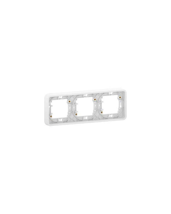 Mureva Styl - Cadre 3 postes horizontal - encastré - IP55 - IK08 - blanc SCHMUR39109  Prises et interrupteurs