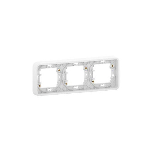 Mureva Styl - Cadre 3 postes horizontal - encastré - IP55 - IK08 - blanc SCHMUR39109  Prises et interrupteurs