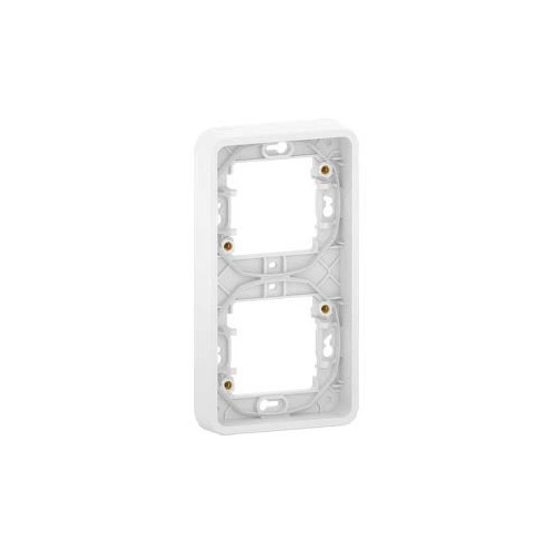 Mureva Styl - Cadre 2 postes vertical - encastré - IP55 - IK08 - blanc SCHMUR39151  Prises et interrupteurs