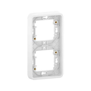 Mureva Styl - Cadre 2 postes vertical - encastré - IP55 - IK08 - blanc SCHMUR39151  Prises et interrupteurs