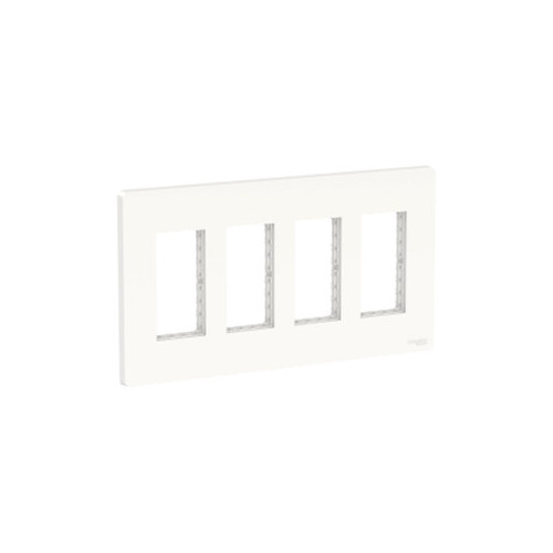 Unica - support + plaque boîte concentration - 4 col de 4 mod - Blanc SCHNU024418  Accessoires Unica