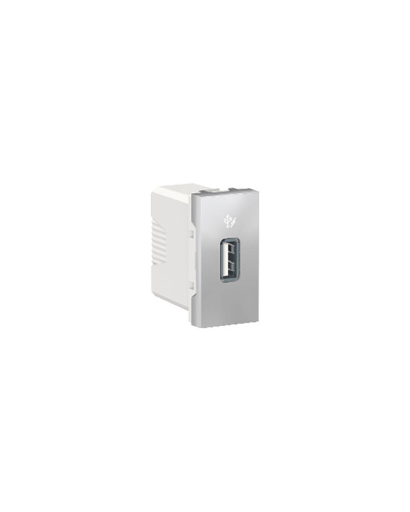 Unica - chargeur USB - sortie : 5Vcc - 1A - 1 module - Alu - mécanisme seul SCHNU342830  Mécanisme Unica