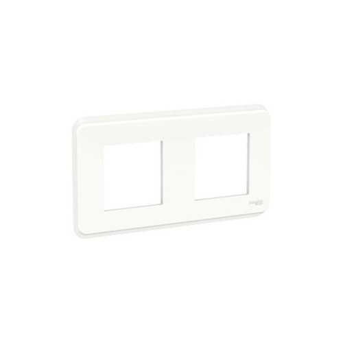 Unica Pro - plaque de finition - Blanc - 2 postes SCHNU400418  Plaque de finition Unica