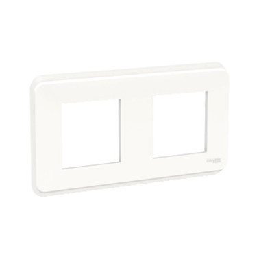 Unica Pro - plaque de finition - Blanc - 2 postes SCHNU400418  Plaque de finition Unica
