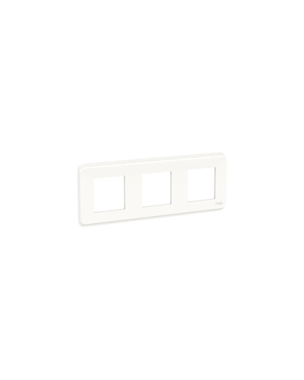 Unica Pro - plaque de finition - Blanc - 3 postes SCHNU400618  Plaque de finition Unica