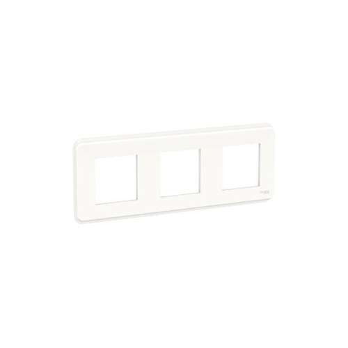 Unica Pro - plaque de finition - Blanc - 3 postes SCHNU400618  Plaque de finition Unica