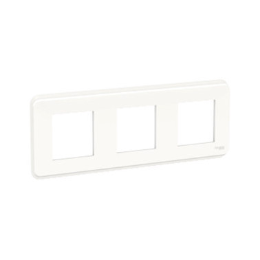 Unica Pro - plaque de finition - Blanc - 3 postes SCHNU400618  Plaque de finition Unica