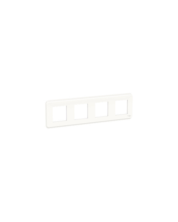 Unica Pro - plaque de finition - Blanc - 4 postes SCHNU400818  Plaque de finition Unica