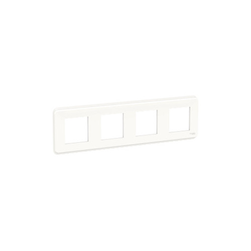 Unica Pro - plaque de finition - Blanc - 4 postes SCHNU400818  Plaque de finition Unica