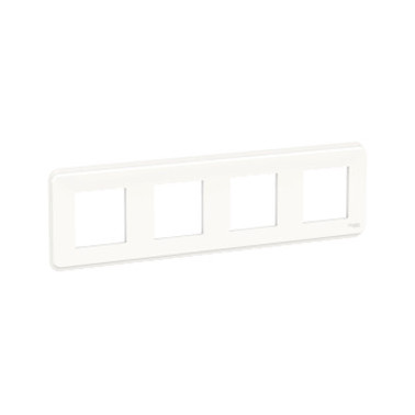 Unica Pro - plaque de finition - Blanc - 4 postes SCHNU400818  Plaque de finition Unica