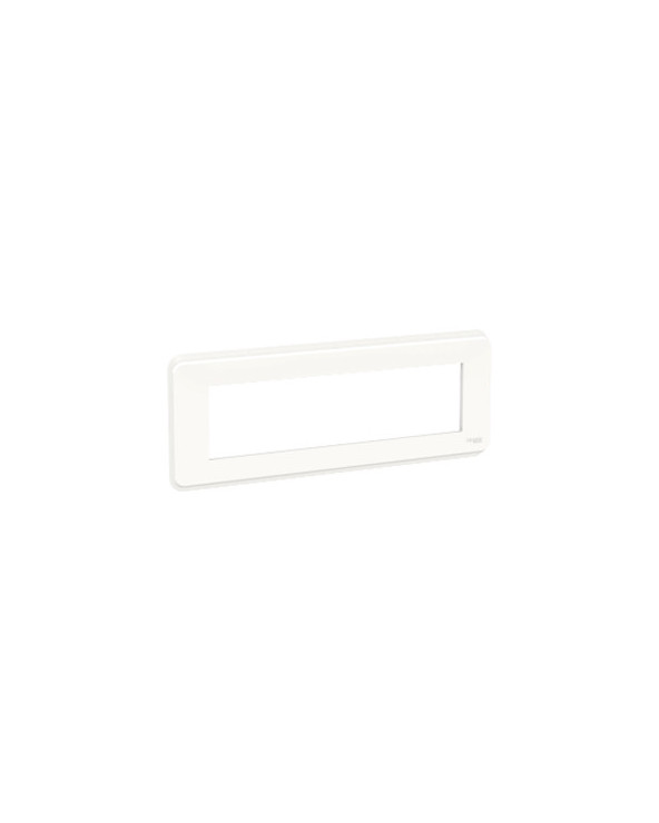 Unica Pro plaque 8 modules blanc SCHNU411818  Prises et interrupteurs