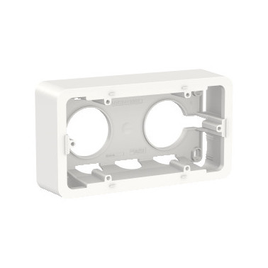 Unica - boîte en saillie - blanc - 2 postes SCHNU840418  Accessoires Unica