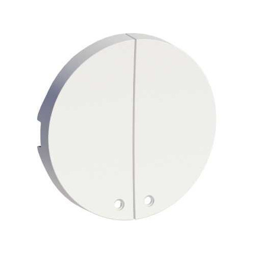 Odace,2 demi enjoliveur Blanc livré avec 2 LED bleu 0,15 mA connexion par câble SCHS520298  Prises et interrupteurs