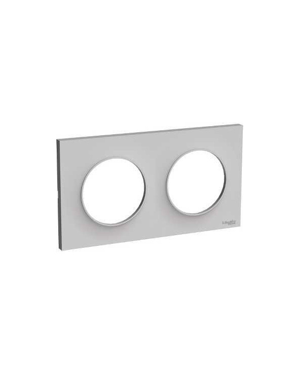 Odace Styl - plaque 2 postes horizontaux ou verticaux entraxe 71mm sable SCHS520704B1  Plaque de finition Odace