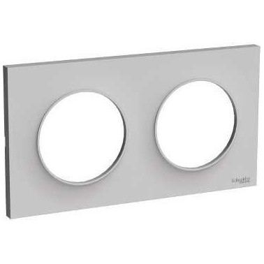 Odace Styl - plaque 2 postes horizontaux ou verticaux entraxe 71mm sable SCHS520704B1  Plaque de finition Odace