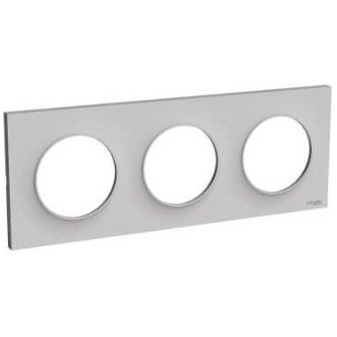 Odace Styl - plaque 3 postes horizontaux ou verticaux entraxe 71mm sable SCHS520706B1  Plaque de finition Odace