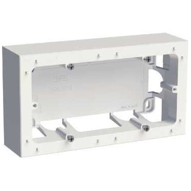 Odace Styl,boîte pour montage en saillie Blanc,2 postes entraxe 71mm SCHS520764  Prises et interrupteurs