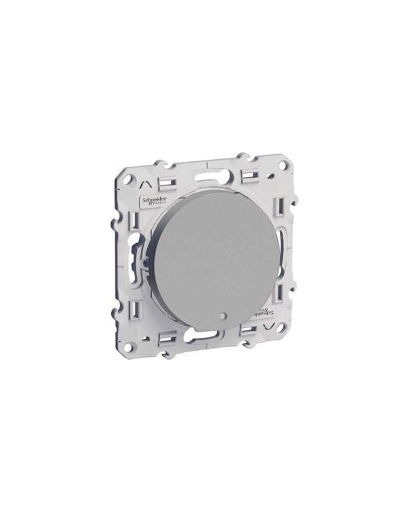 Odace - va-et-vient lumineux ou témoin - aluminium - 10A - LED orange 1,5mA SCHS530263  Plaque de finition Odace