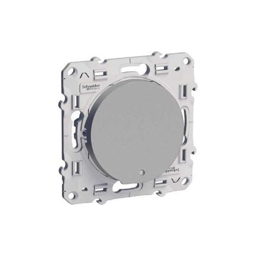 Odace - va-et-vient lumineux ou témoin - aluminium - 10A - LED orange 1,5mA SCHS530263  Plaque de finition Odace