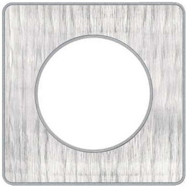 Odace Touch - plaque aluminium brossé croco avec liseré alu - 1 poste SCHS530802J1  Plaque de finition Odace
