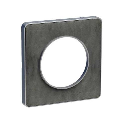 Odace Touch - plaque 1 poste ardoise avec liseré aluminium SCHS530802V  Plaque de finition Odace