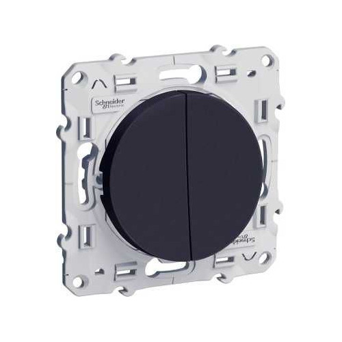 Odace Anthracite Double Va-et-Vient SCHS540214  Gamme Schneider Odace