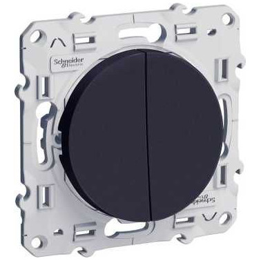 Odace Anthracite Double Va-et-Vient SCHS540214  Gamme Schneider Odace
