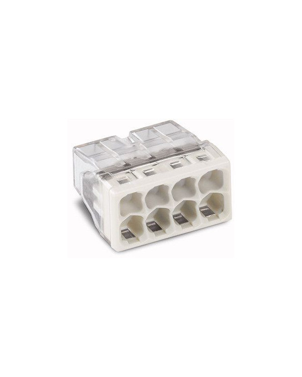 Borne Wago 2273 - 8 x 0,5 à 2,5mm² Transparent / Gris WAG2273-208  Fils,câble,conduit et connectique