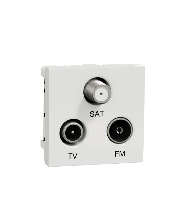 Unica - prise TV + FM + SAT - 2 mod - Blanc - méca seul SCHNU345018  Mécanisme Unica