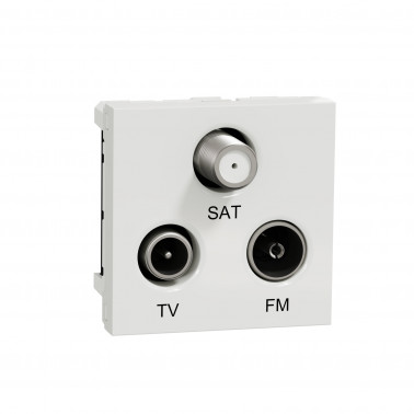 Unica - prise TV + FM + SAT - 2 mod - Blanc - méca seul SCHNU345018  Mécanisme Unica