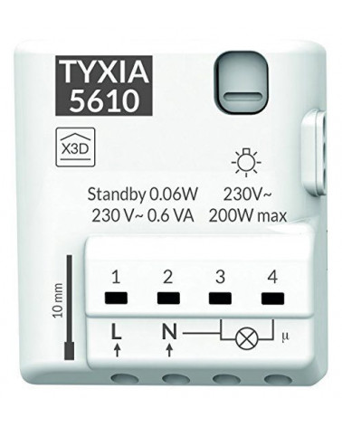 Tyxia 5610 | Récepteur micromodule 1 voie éclairage ON/OFF DDO6351400  Gestion de l'éclairage