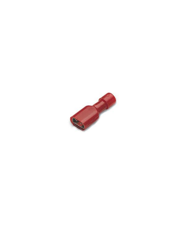 Clip complètement isolé femelle rouge rouge (0,25 à 1,5 mm²) - 6,3 x 0,8 mm CEMRFF608P  Accessoires installation pour câble