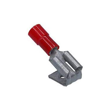 Clip partiellement isolé mixte rouge (0,25 à 1,5 mm²) - 6,3 x 0,8 mm CEMRFFM608  Accessoires installation pour câble