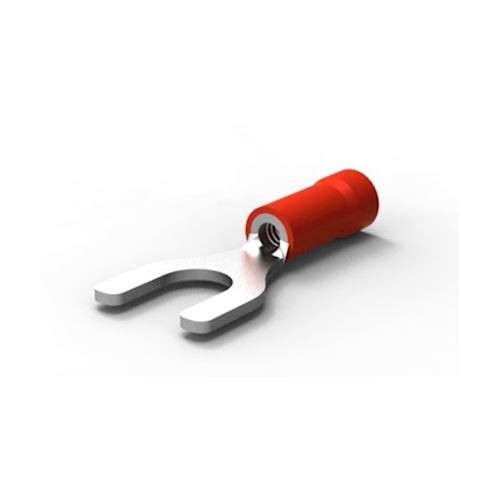 Cosse préisolée fourche rouge (0,25 à 1,5 mm²) - Diam. 4 mm CEMRFU4  Accessoires installation pour câble