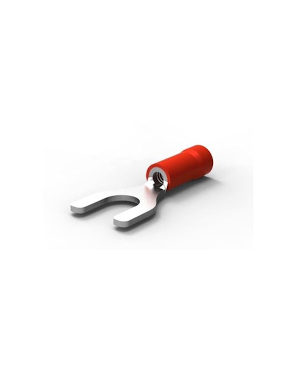 Cosse préisolée fourche rouge (0,25 à 1,5 mm²) - Diam. 5 mm CEMRFU5  Accessoires installation pour câble