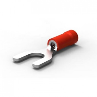 Cosse préisolée fourche rouge (0,25 à 1,5 mm²) - Diam. 5 mm CEMRFU5  Accessoires installation pour câble