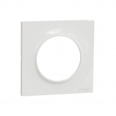 Plaque de finition Blanc - Schneider Odace Styl - 1 à 4 postes SCHS520702  Prises et interrupteurs
