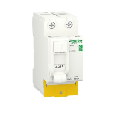 ID XP 2P 40A 30mA Type AC peignable alim bas SCHR9PRC240 Schneider Electric Tableau électrique